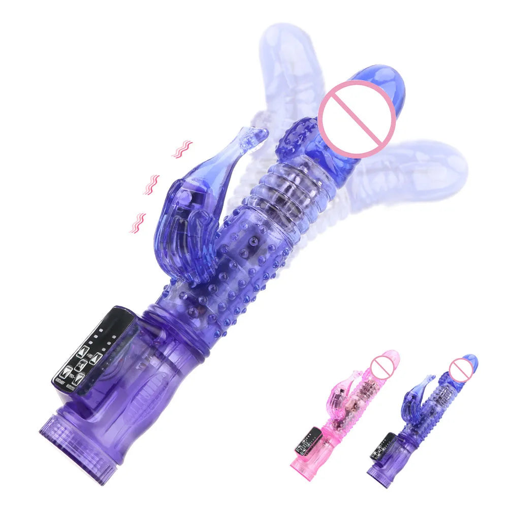 Rabbit vibrator met roterende kralen