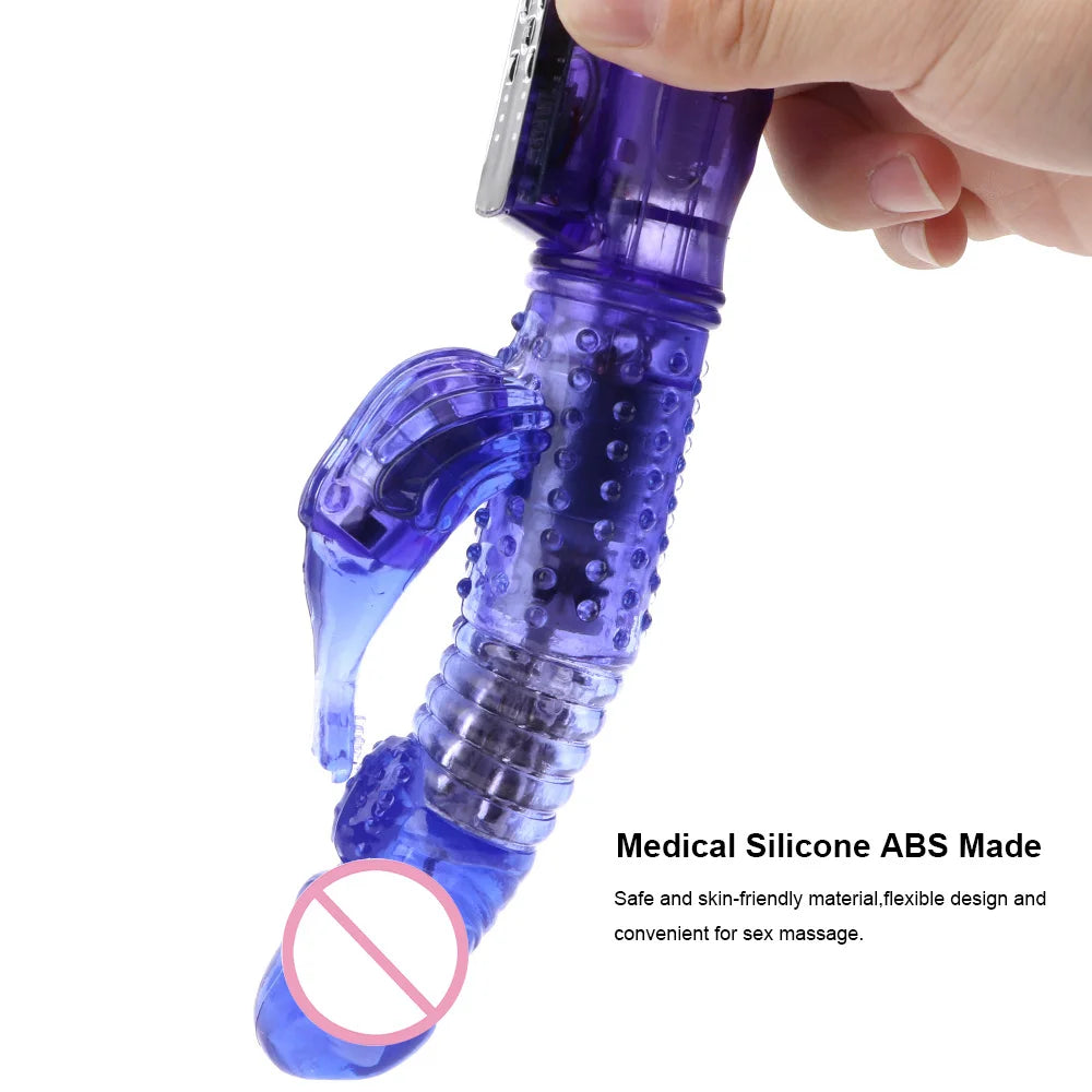 Rabbit vibrator met roterende kralen
