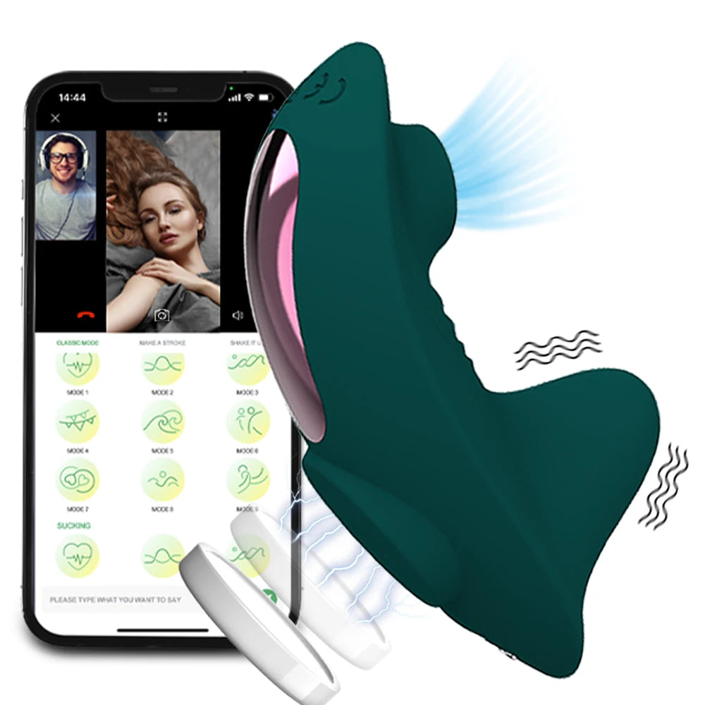 Draagbare zuigende clitoris stimulator met App control