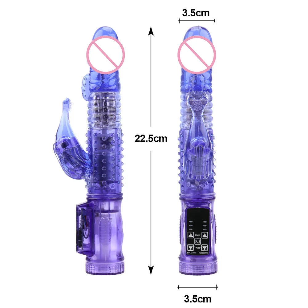 Rabbit vibrator met roterende kralen