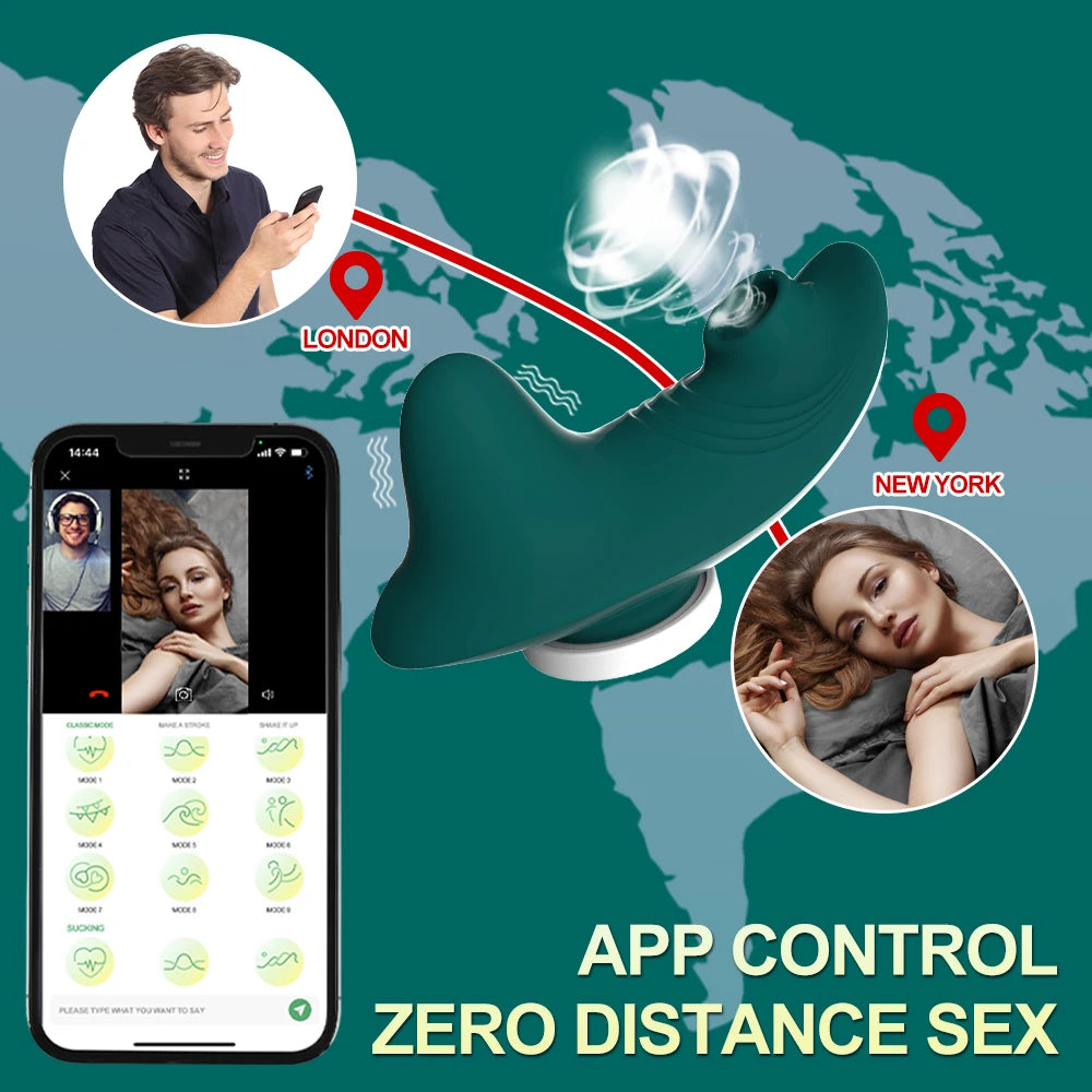Draagbare zuigende clitoris stimulator met App control