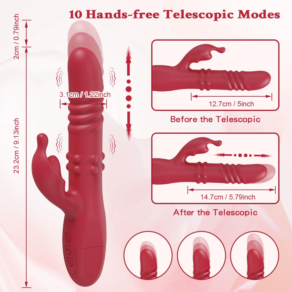 Telescopische konijn vibrator