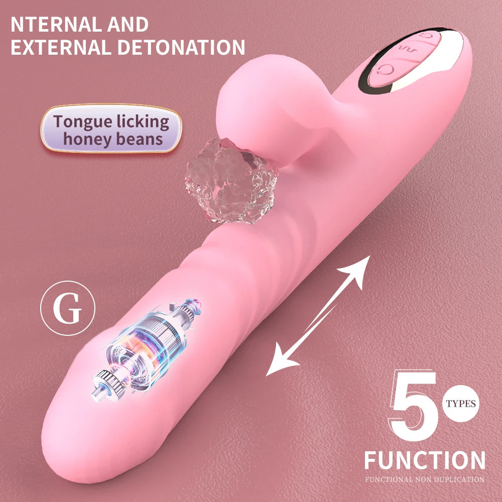 Telescopische Gspot zuigende clit stimulator