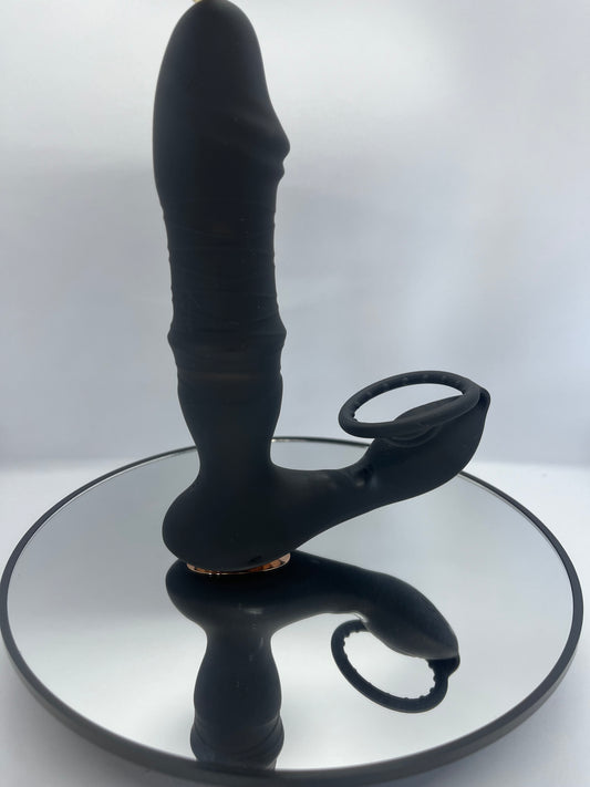 Telescopische butt plug met cock ring