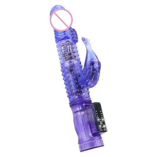 Rabbit vibrator met roterende kralen