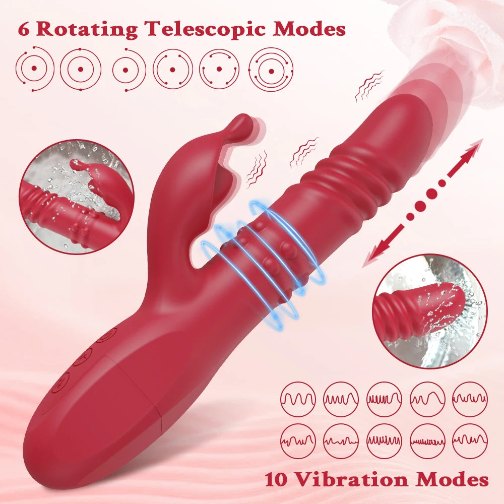 Telescopische konijn vibrator