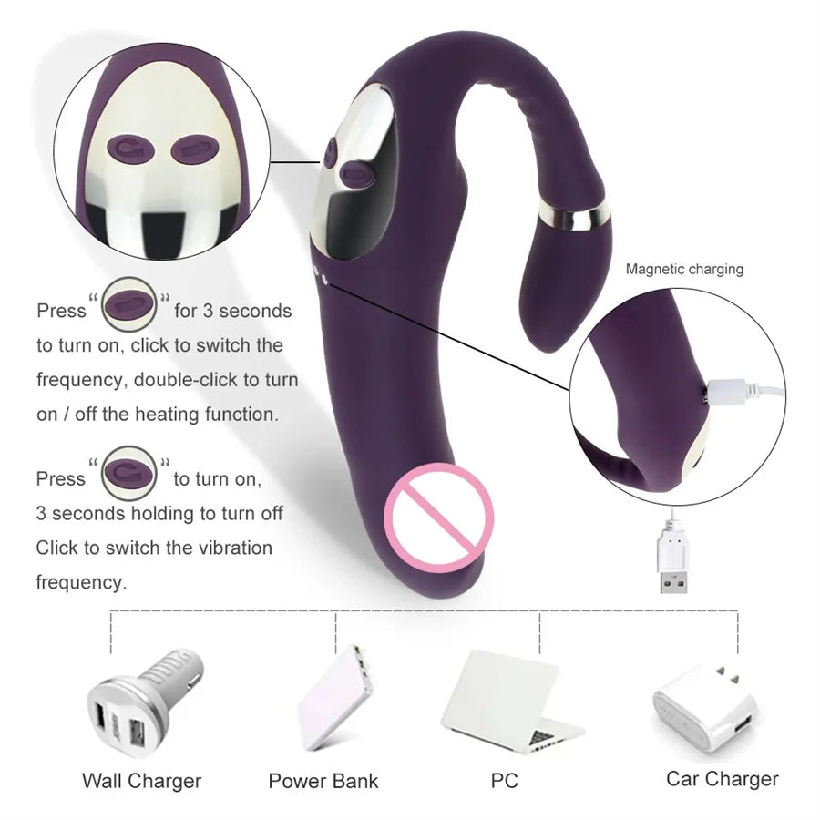 Verwarmde dildo/ anaal/ vibrator g spot stimulator