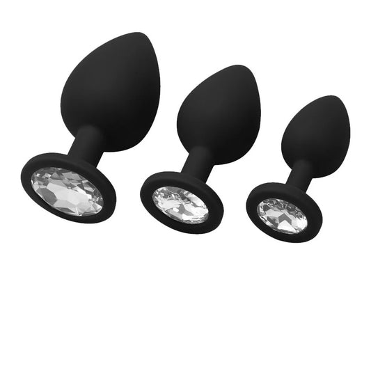 Butt plug/Anaal plug silicone in set van 3
